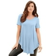 thumbnail image 1 of Roaman's Women's Plus Size Ultra Drape V-Neck Swing Tunic Top, 1 of 4