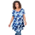 thumbnail image 1 of Roaman's Women's Plus Size Ultra Drape V-Neck Swing Tunic Top, 1 of 6