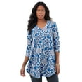 thumbnail image 1 of Roaman's Women's Plus Size V Neck Thermal Swing Tunic, 1 of 4