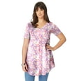 thumbnail image 1 of Roaman's Women's Plus Size Ultra Drape V-Neck Swing Tunic Top, 1 of 6