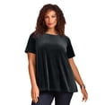 thumbnail image 1 of Roaman's Women's Plus Size Velour Swing Tee, 1 of 5