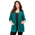 thumbnail image 1 of Roaman's Women's Plus Size Waffle Button Front Cardigan, 1 of 1