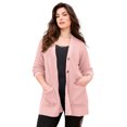 thumbnail image 1 of Roaman's Women's Plus Size Waffle Button Front Cardigan, 1 of 1
