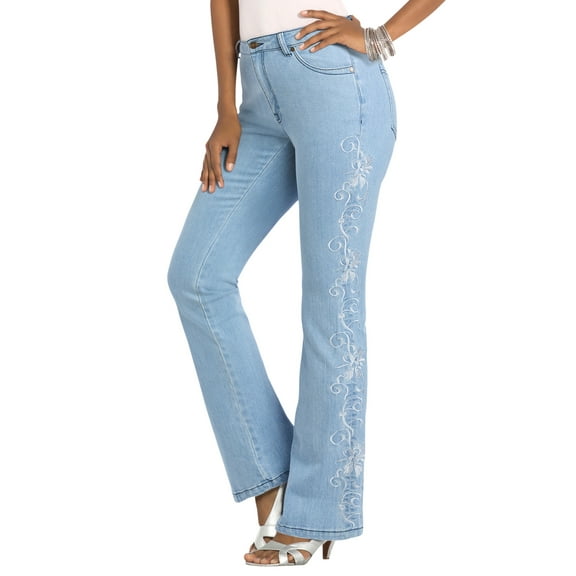 Roaman's Women's Plus Size Whitney Jean With Invisible Stretch