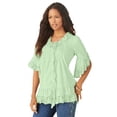 thumbnail image 1 of Roaman's Women's Plus Size Whitney Lace Shirt, 1 of 5