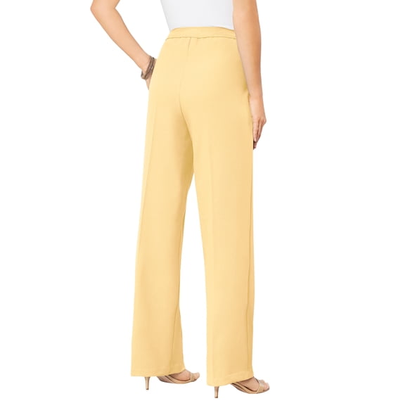 Roaman's Women's Plus Size Wide Leg Bend Over Pant