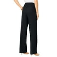 thumbnail image 1 of Roaman's Women's Plus Size Wide Leg Bend Over Pant, 1 of 4