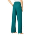 thumbnail image 1 of Roaman's Women's Plus Size Wide Leg Bend Over Pant, 1 of 4