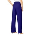thumbnail image 1 of Roaman's Women's Plus Size Wide Leg Bend Over Pant, 1 of 4