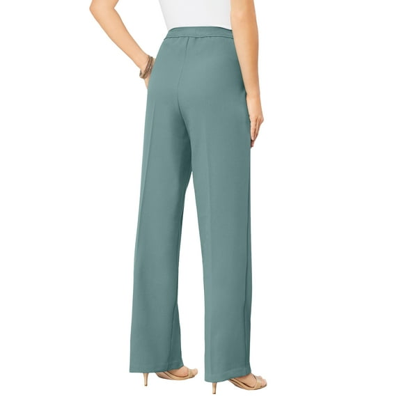 Roaman's Women's Plus Size Wide Leg Bend Over Pant