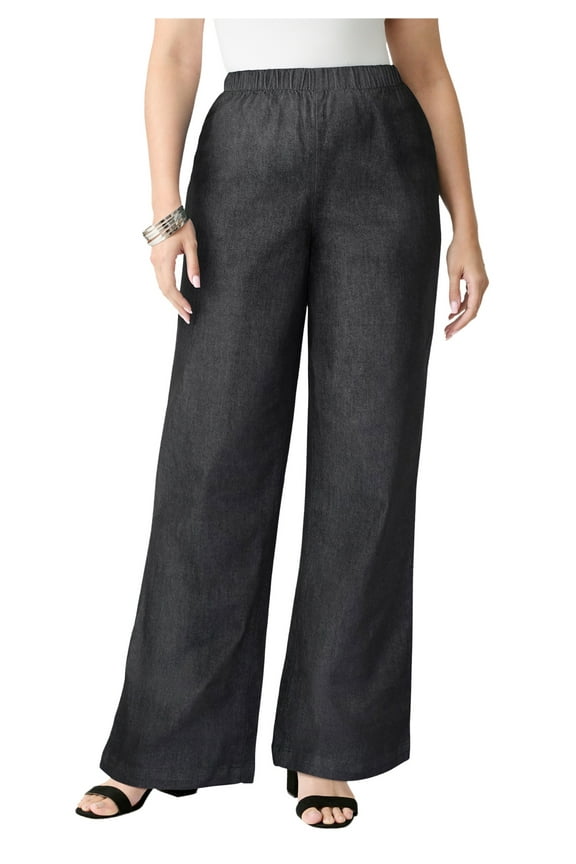 Women's Plus Size Comfort Stretch Wide Leg Jean