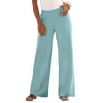 thumbnail image 1 of Roaman's Women's Plus Size Pull-On Wide Leg Soft Knit Pant, 1 of 6