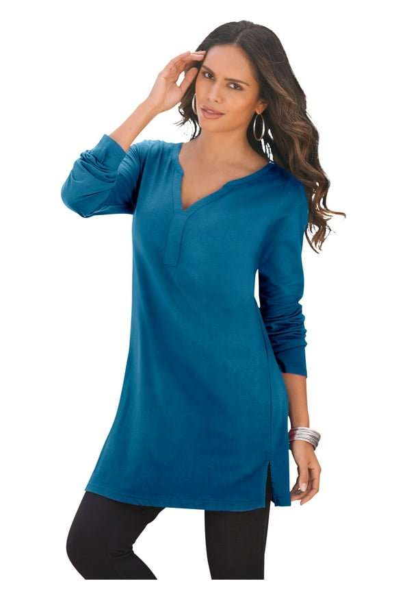 Women's Plus Size Ultimate Y Neck Tunic