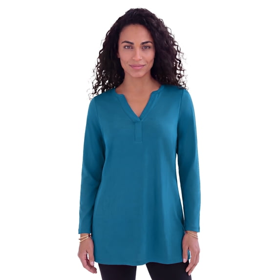 Roaman's Women's Plus Size Ultimate Y Neck Tunic
