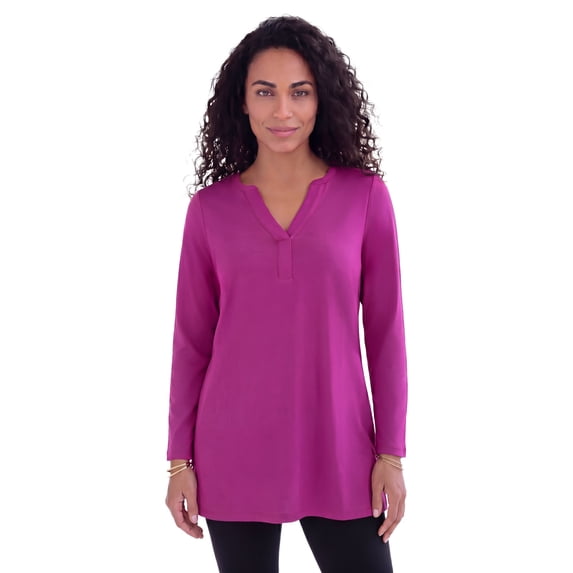 Roaman's Women's Plus Size Ultimate Y Neck Tunic