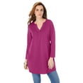 thumbnail image 1 of Roaman's Women's Plus Size Ultimate Y Neck Tunic, 1 of 6