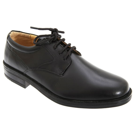 Roamers Mens Flexi Plain Leather Gibson Shoes