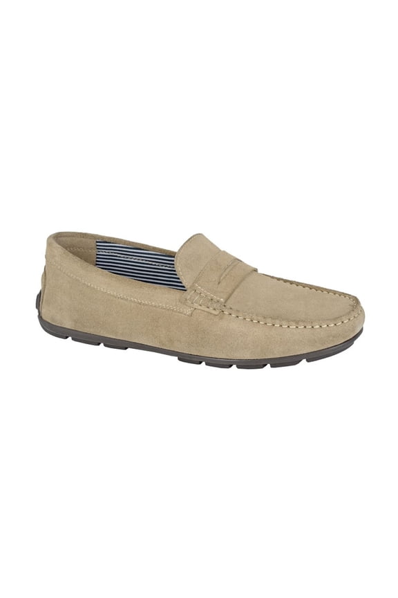 Mens Suede Square Toe Loafers