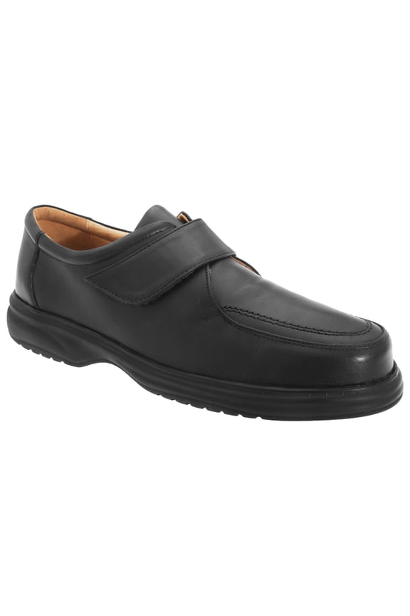 Mens Superlite Wide Fit Touch Fastening Leather Shoes