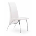 thumbnail image 1 of Roan 17 Inch Accent Chair, Chrome Legs, Sleek Crisp White Vegan Leather- Saltoro Sherpi, 1 of 5