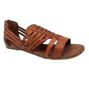 Roan By Bed Stu Womens Clarise Leather Sandals Size 8 Brown/Tan-Hand Finished