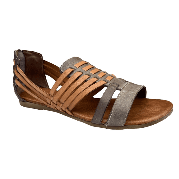 Roan By Bed Stu Women's Clarise Leather Sandals Size 8 Brown/Tan-Hand Finished