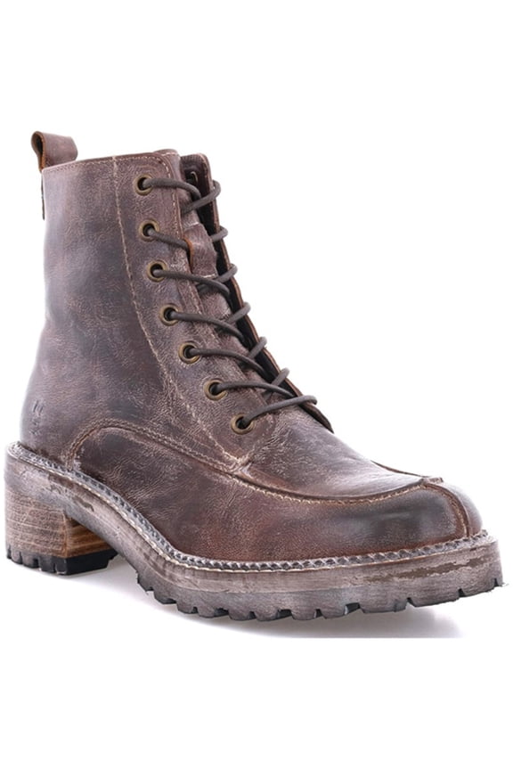 By Bed Stu Women's Mabe Ii Lace-Up Boot Moc Toe Dark Brown 10 M