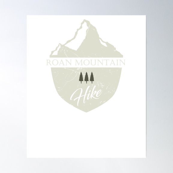 Roan Mountain Tennessee Mountain Hike Poster Wall Art, Modern Wall Decor, 8x12 UNFRAMED