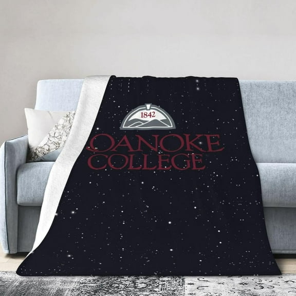 Roanoke College Logo Fleece Blanket, Very Soft Microfiber Flannel Blanket for Couch Warm and Cozy for All Seasons