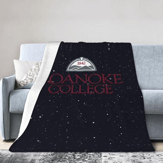 Roanoke College Logo Fleece Blanket, Very Soft Microfiber Flannel Blanket for Couch Warm and Cozy for All Seasons