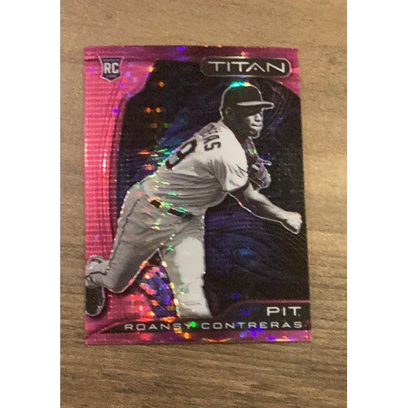 Roansy Contreras MLB Pittsburgh Pirates 2022 Panini Chronicles - Titan Pink Pulsar 12 RC trading card