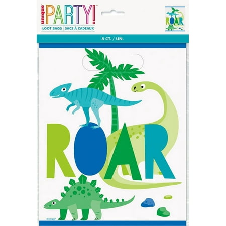 "Roar" Dinosaurs Loot Bags (8 Pcs) - 1 Pack