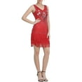 thumbnail image 1 of Roaring 20' S Dresses Embellished Short Flapper Sleeveless Sequn Beaded, 1 of 3
