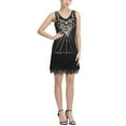 thumbnail image 1 of Roaring 20'S Themed Dresses Ladies Short Flapper Fancy Dress Fringe Hem, 1 of 3
