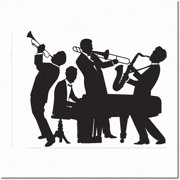 Roaring 20s Jazz Jam Insta Mural - Complete Wall Decoration for Mardi Gras Music Party Supplies
