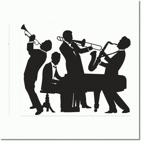 Roaring 20's Jazz Jam Insta Mural - Complete Wall Decoration for Mardi Gras Music Party Supplies