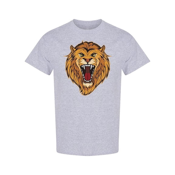 Roaring Angry Lion Graphic T-Shirt Men -Image by Shutterstock, Male Medium