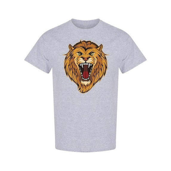 Roaring Angry Lion Graphic T-Shirt Men -Image by Shutterstock, Male x-Large