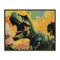 thumbnail image 1 of Stupell Industries Roaring Dinosaur At Sunset Black Framed Giclee Art, design by Creative Studio, 11 x 14, 1 of 8