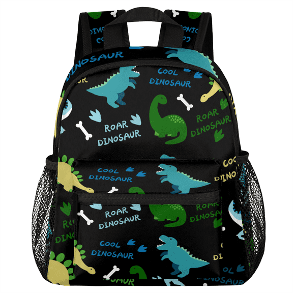 Roaring Dinosaur Mini Backpack,Small Daypack with Chest Strap for Adventures, Lightweight 10x4x12In