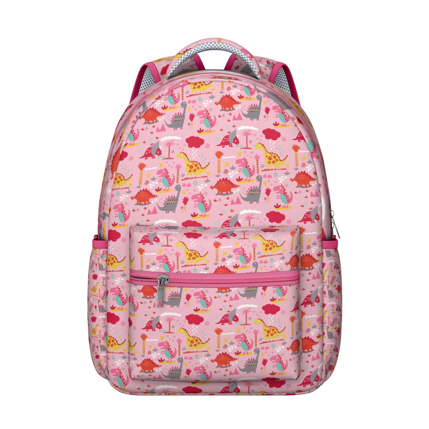 Roaring Dinosaur in Nature Backpack - Stylish Waterproof School Bag with Ergonomic Shoulder Straps