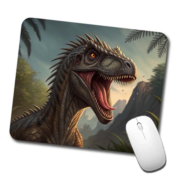 Roaring Eoraptor Dinosaur Scary Mouse Pad Low Profile Gaming Mat