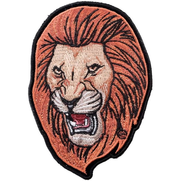 Roaring Ferocious King Of Lions Patch, Small Size