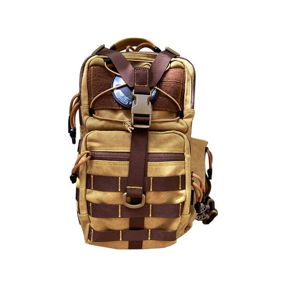 Roaring Fire Slingshot Waxed Canvas Sling Pack, Brown