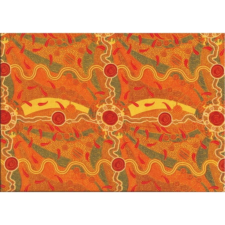 Roaring Forties Yellow Authenic Australian Aboriginal Cotton Fabric MS Textiles BTY