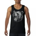 thumbnail image 1 of Roaring Grizzly Bear Tank Top Wild Animal Fierce Black and White Nature Wildlife Forest Predator Beast Men's Top, 1 of 7
