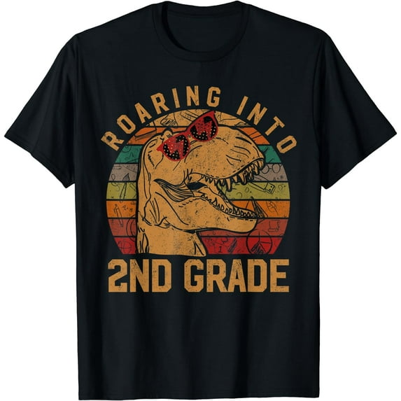 Roaring Into 2nd Grade Second Class Gift Back to School T-Shirt