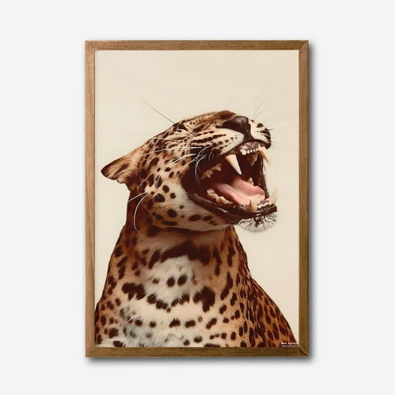 Roaring Leopard Canvas Wall Art – Bold Wildlife Photography Print
