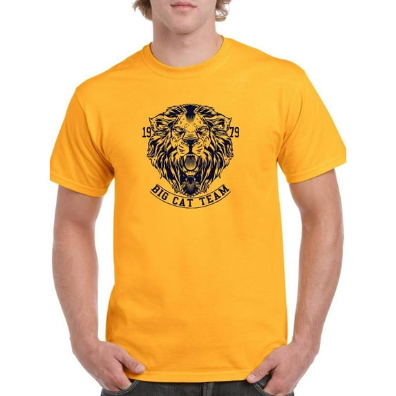 Roaring Lion Big Cat Team T-Shirt Men -Image by Shutterstock, Male 4X-Large