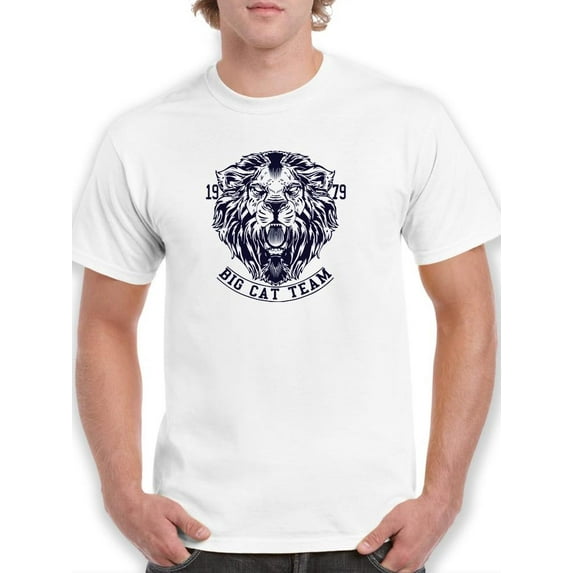 Roaring Lion Big Cat Team T-Shirt Men -Image by Shutterstock, Male 5X-Large